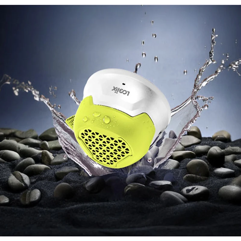 Haut-parleur sans fil Bluetooth Blue Piston Active de LOGiiX - Blanc/Vert