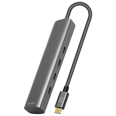 LOGiiX 4-Port USB-C Slim Hub (LGX-13894) - Graphite Grey