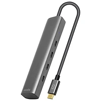 LOGiiX 4-Port USB-C Slim Hub (LGX-13894) - Graphite Grey