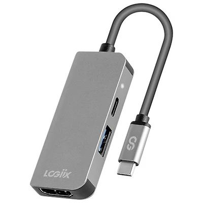 LOGiiX 3-in-1 USB Type-C to Multiport Hub with Power Delivery (LGX-13887)