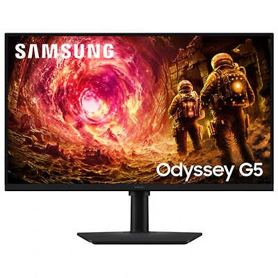 Moniteur de jeu G-Sync/FreeSync ACL IPS WQHD 180 Hz 27 po Odyssey G5 de Samsung avec temps de réponse de 1 ms gris à gris (LS27FG500ENX) - Noir