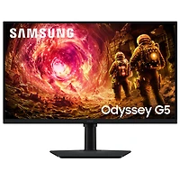 Moniteur de jeu G-Sync/FreeSync ACL IPS WQHD 180 Hz 27 po Odyssey G5 de Samsung avec temps de réponse de 1 ms gris à gris (LS27FG500ENX) - Noir