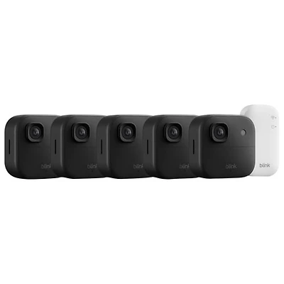 Caméra de surveillance IP supplémentaire sans fil d'extérieur 2K+ de Blink et module Sync Module - Lot de 5 - Noir