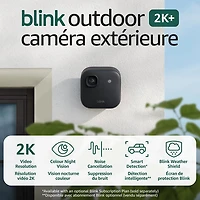 Caméra de surveillance IP supplémentaire sans fil d'extérieur 2K+ de Blink et module Sync Module - Lot de 5 - Noir