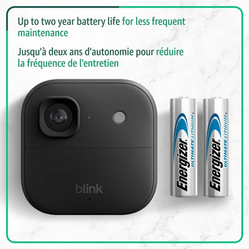 Caméra de surveillance IP supplémentaire sans fil d'extérieur 2K+ de Blink et module Sync Module - Lot de 5 - Noir