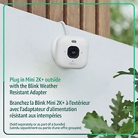 Blink Mini 2K+ Wired Indoor/Outdoor IP Camera - White