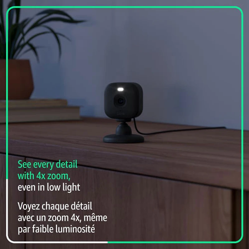 Caméra IP d'extérieur/d'intérieur avec fil Mini 2K+ de Blink - Noir