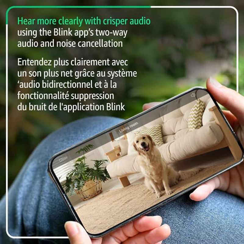 Caméra IP d'extérieur/d'intérieur avec fil Mini 2K+ de Blink - Noir