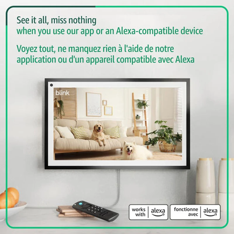 Caméra IP d'extérieur/d'intérieur avec fil Mini 2K+ de Blink - Noir