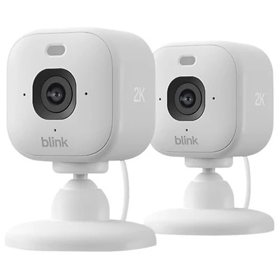 Blink Mini 2K+ Wired Indoor/Outdoor IP Camera - 2 Pack - White