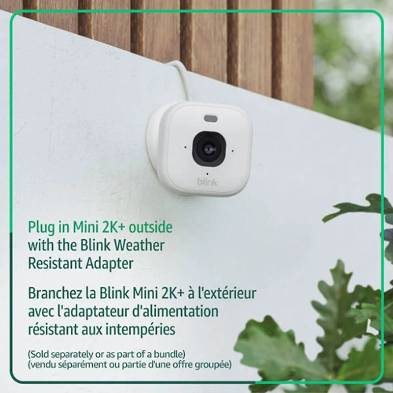 Blink Mini 2K+ Wired Indoor/Outdoor IP Camera - 2 Pack - White