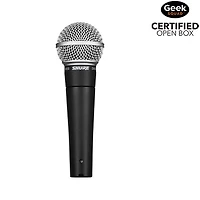 Open Box - Shure SM58-LC Dynamic Vocal XLR Microphone - Black