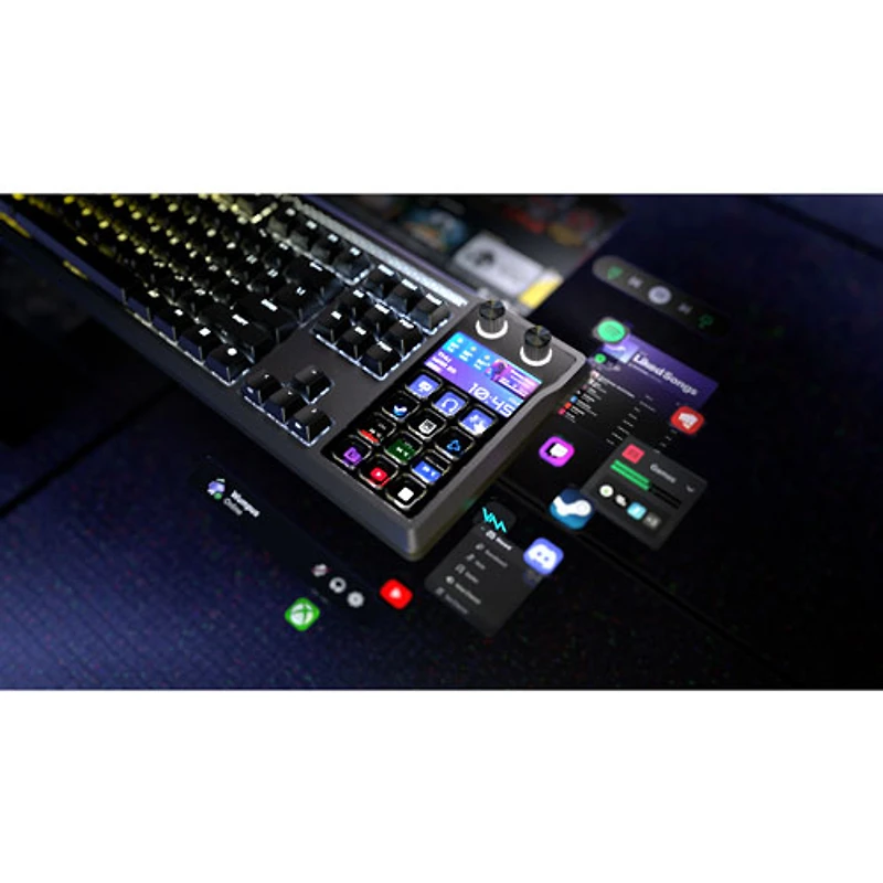 Clavier de jeu mécanique rétroéclairé à commutateurs linéaires mécaniques prélubrifiés MLX Pulse Galleon 100 SD de Corsair avec boutons Stream Deck