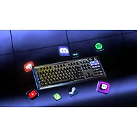 Clavier de jeu mécanique rétroéclairé à commutateurs linéaires mécaniques prélubrifiés MLX Pulse Galleon 100 SD de Corsair avec boutons Stream Deck