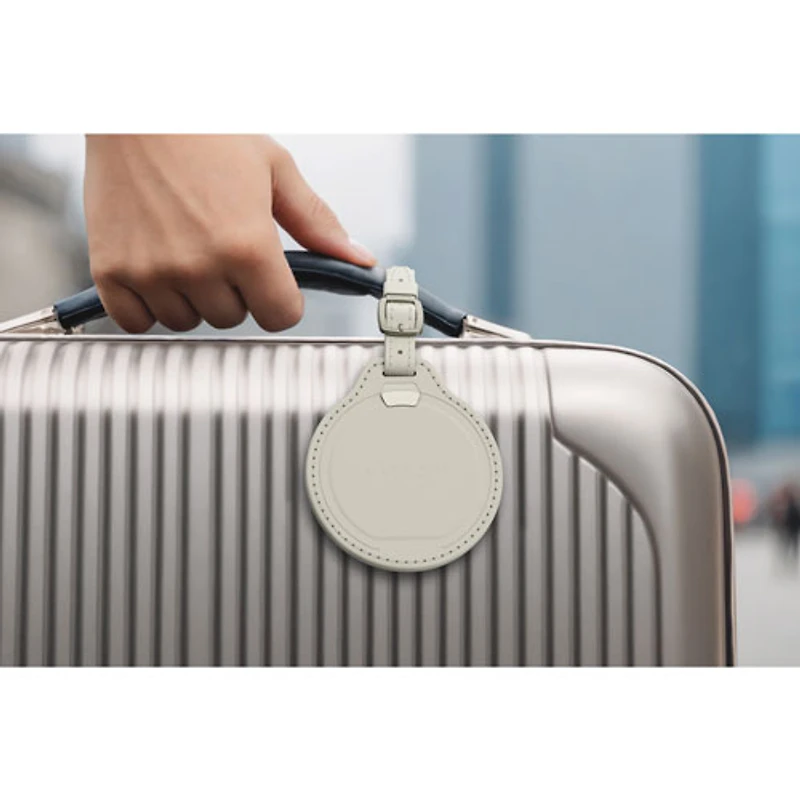 Dispositif de repérage de valise Bluetooth en cuir végétalien FindAll de Satechi