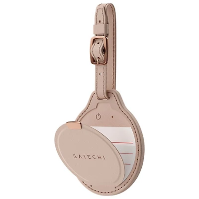 Satechi FindAll Vegan-Leather Bluetooth Tracker Luggage Tag - Desert Rose