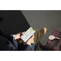 Dispositif de repérage de valise Bluetooth en cuir végétalien FindAll de Satechi - Rose du désert