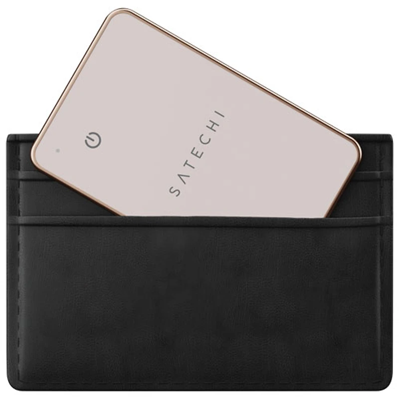 Satechi FindAll Wallet Tracker with Apple find my & Qi Charging - Desert Rose