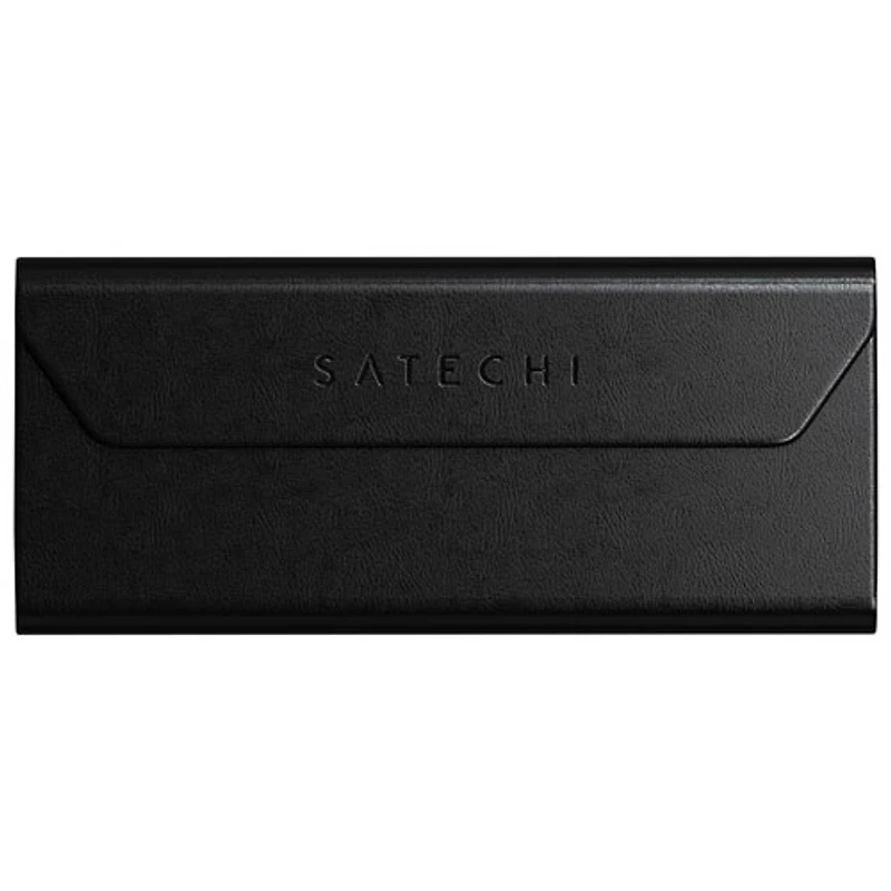 tui à lunettes de repérage en cuir végétalien avec chargement Qi FindAll de Satechi