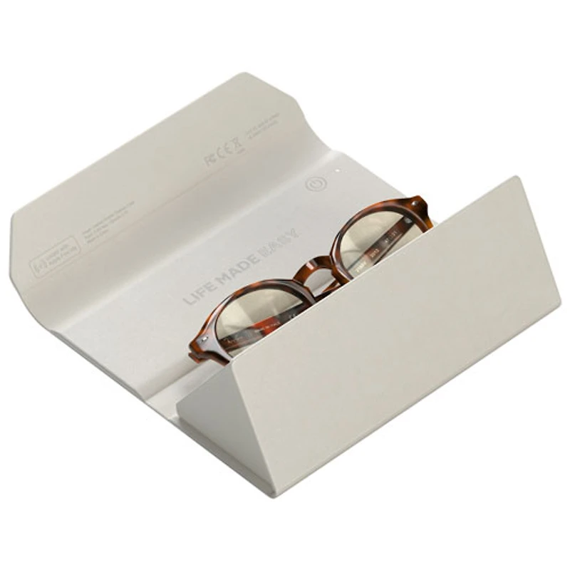 tui à lunettes de repérage en cuir végétalien avec chargement Qi FindAll de Satechi