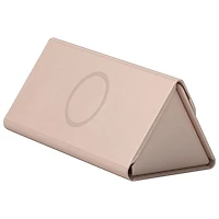 Étui à lunettes de repérage en cuir végétalien avec chargement Qi FindAll de Satechi - Rose du désert