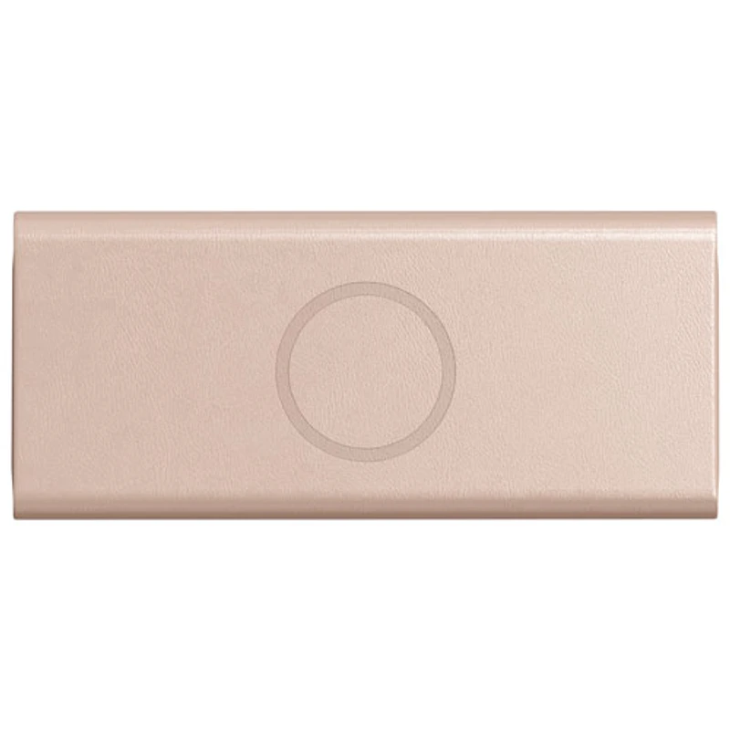 Étui à lunettes de repérage en cuir végétalien avec chargement Qi FindAll de Satechi - Rose du désert