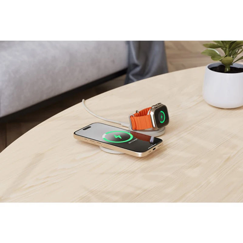 Satechi OntheGo 2-in-1 15W Qi2 Wireless Charger - Sand