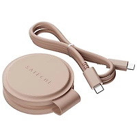 Chargeur sans fil 2-en-1 Qi2 15 W OntheGo de Satechi - Rose du désert