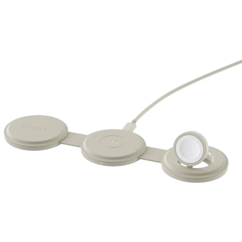 Chargeur sans fil 3-en-1 Qi2 15 W OntheGo de Satechi