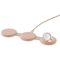 Chargeur sans fil 3-en-1 Qi2 15 W OntheGo de Satechi - Rose du désert