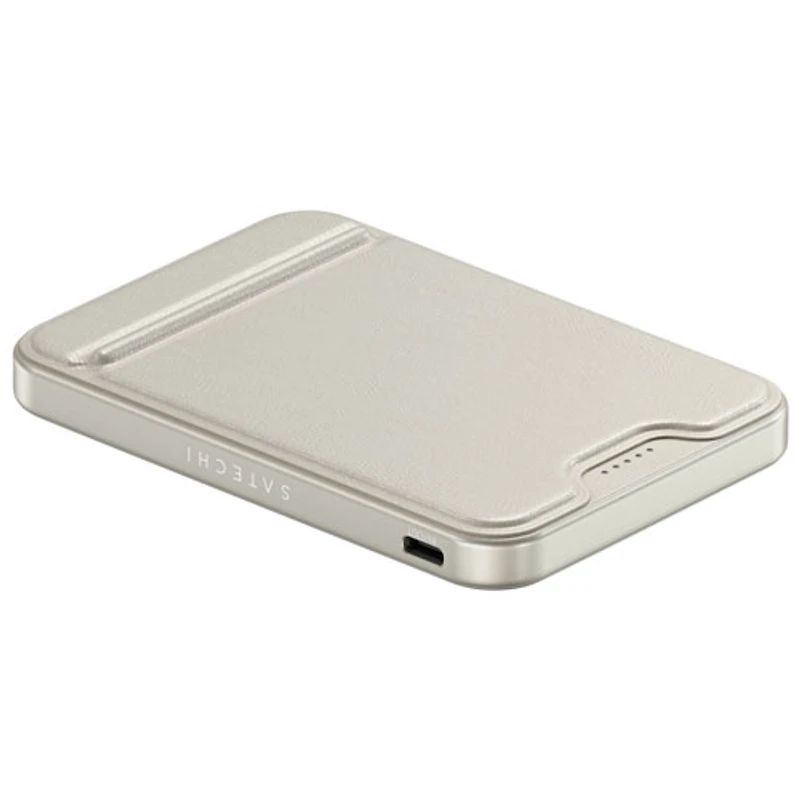 Chargeur portable sans fil Qi2 USB-C 15 W 5000 mAh OntheGo de Satechi - Sable