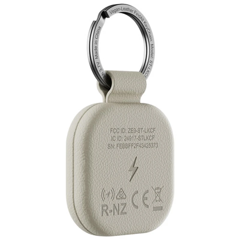 Porte-clés de repérage en cuir végétalien FindAll de Satechi - Sable
