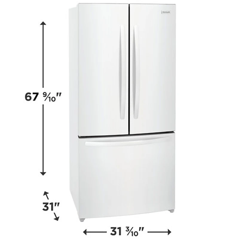 Réfrigérateur à 2 portes 17,6 pi³ 32 po de Frigidaire (FRFG1723AW) - Blanc