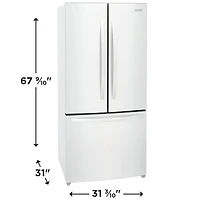Réfrigérateur à 2 portes 17,6 pi³ 32 po de Frigidaire (FRFG1723AW) - Blanc