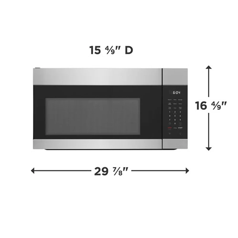 Four à micro-ondes à hotte intégrée de Frigidaire - 1,7 pi³ - Acier inoxydable