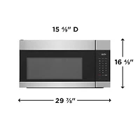 Four à micro-ondes à hotte intégrée de Frigidaire - 1,7 pi³ - Acier inoxydable