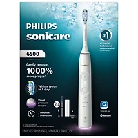 Brosse à dents rechargeable Sonicare série 6500 de Philips (HX7410/10) - Blanc