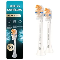 Tête de brosse à dents de rechange tout-en-un Sonicare A3 Premium de Philips (HX9092/77) - Paquet de 2