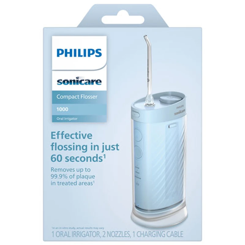 Hydropulseur compact Sonicare de Philips (HX3333/24) - Bleu