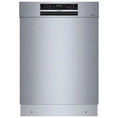 Lave-vaisselle encastrable 24 po 42 dB avec cuve en inox et 3e panier série 800 de Bosch (SHE78D75UC) - Inox