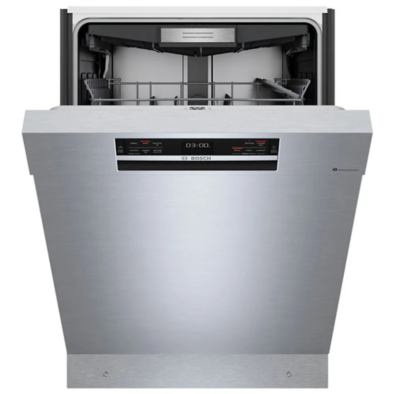 Lave-vaisselle encastrable 24 po 42 dB avec cuve en inox et 3e panier série 800 de Bosch (SHE78D75UC) - Inox