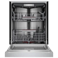 Lave-vaisselle encastrable 24 po 42 dB avec cuve en inox et 3e panier série 800 de Bosch (SHE78D75UC) - Inox