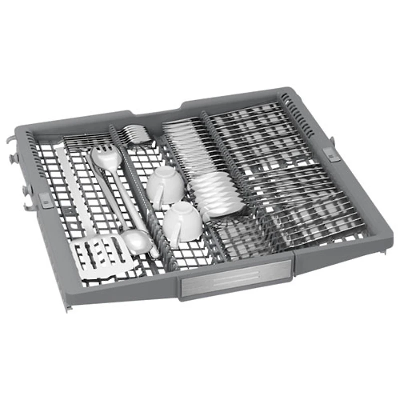 Lave-vaisselle encastrable 24 po 42 dB avec cuve en inox et 3e panier série 800 de Bosch (SHE78D75UC) - Inox