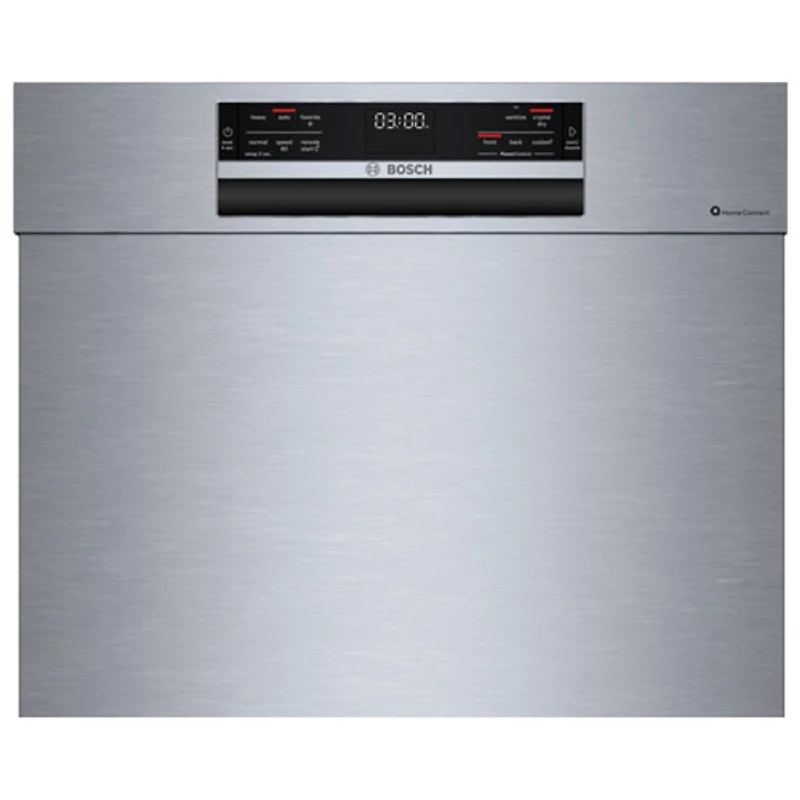 Lave-vaisselle encastrable 24 po 42 dB avec cuve en inox et 3e panier série 800 de Bosch (SHE78D75UC) - Inox