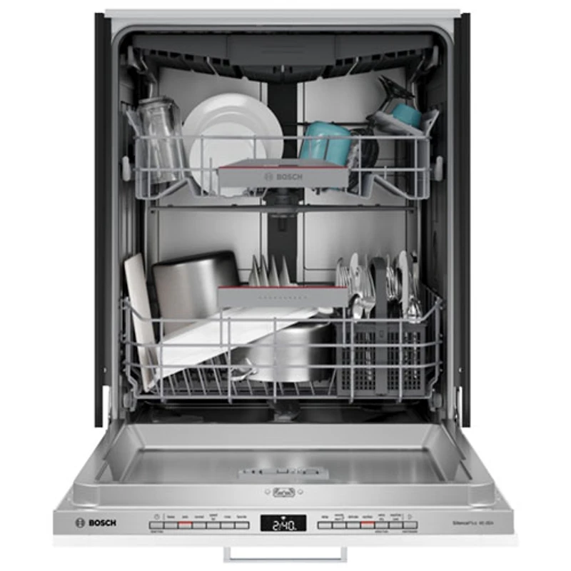 Bosch 300 Series 24" 46dB Built-In Dishwasher with Stainless Steel Tub & Third Rack (SHV53D73UC) - Panel Ready