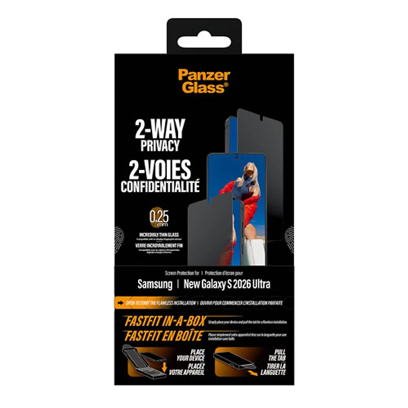 PanzerGlass UWF Privacy Screen Protector for Galaxy S26 Ultra - Black