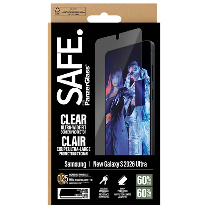 PanzerGlass SAFE UWF Screen Protector for Galaxy S26 Ultra - Clear
