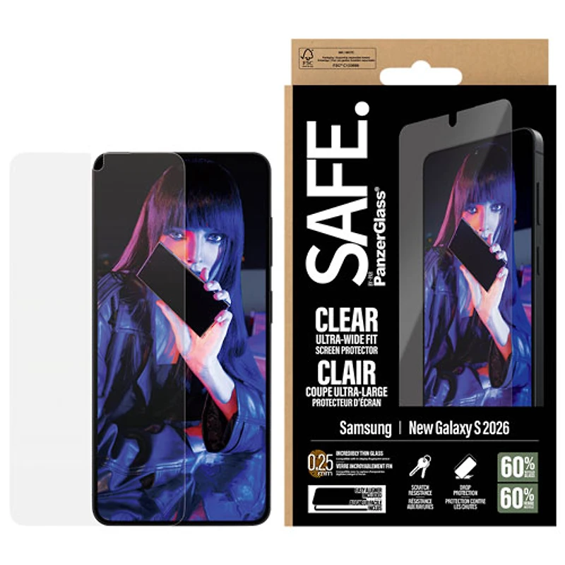 PanzerGlass SAFE UWF Screen Protector for Galaxy S26 - Clear