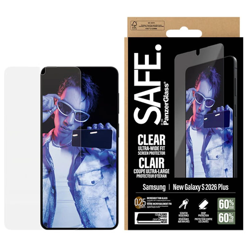 PanzerGlass SAFE UWF Screen Protector for Galaxy S26+ (Plus) - Clear