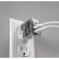 LOGiiX Power Plus Crystal Duo 20W USB-C/USB-A Wall Charger - Clear